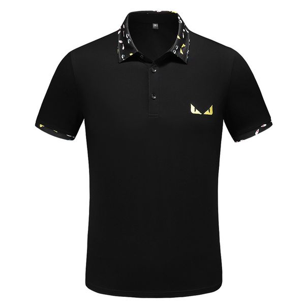 

New brand 2019 italy de igner polo hirt t hirt luxury mon ter eye embroidery men polo high treet fa hion tripe print polo t hirt