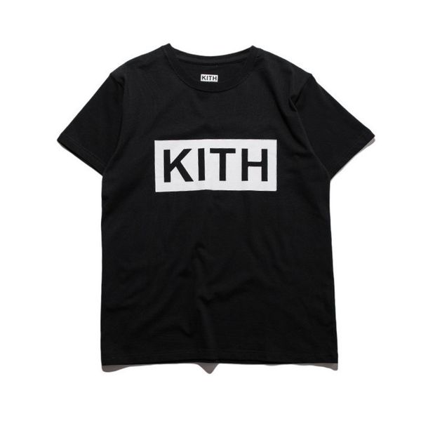 

kith мужская одежда летние мужские футболки роду мода письма печатаются футболки прохладный коротким рукавом экипаж шеи футболки мужчины жен, White;black