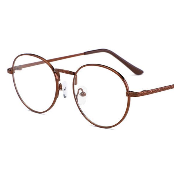 

wholesale-of the metal edge light mirror students with glasses frame round women's art fashion glasses frame myopia, Silver