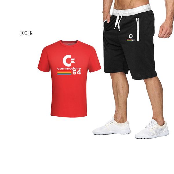 

summer men's sets t shirts+shorts two pieces sets casual tracksuit male 2019 new casual tshirt fitness shorts men, Gray