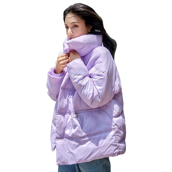 

winter short bread jacket women coat fashion female stand winter jacket women parka warm casual oversize overcoat parkas, Black