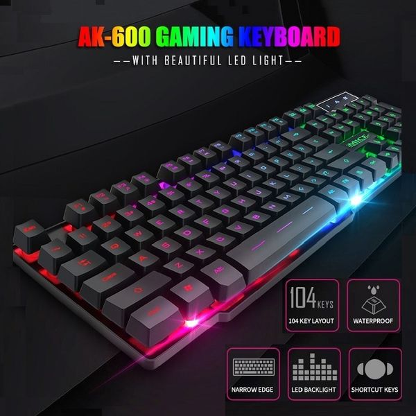 

игровая клавиатура rgb light 104 ключей водонепроницаемый колпачки для gamer стандартной люминесцентной клавиатуры