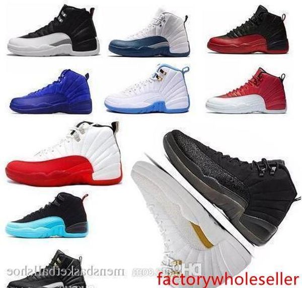 

designer new 12 12s white gym red dark grey basketball shoes men women taxi blue suede flu game cny sneakers