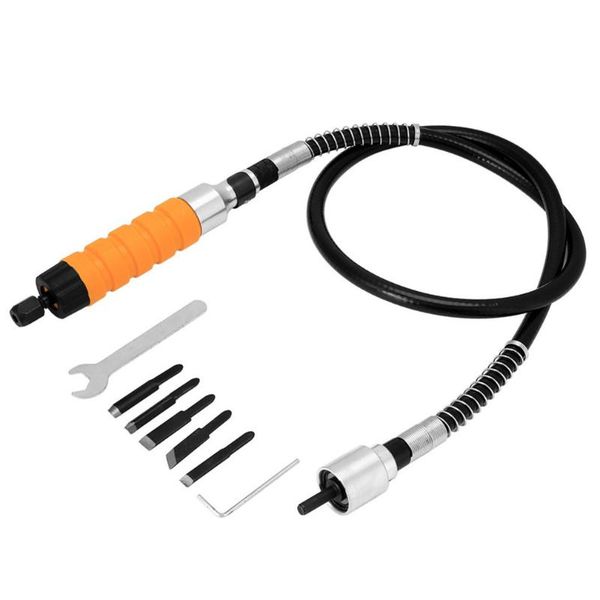 

1 set wood chisel carving tool set furniture wood carving tool electric chisel 5 tips wrench flexible flex shaft