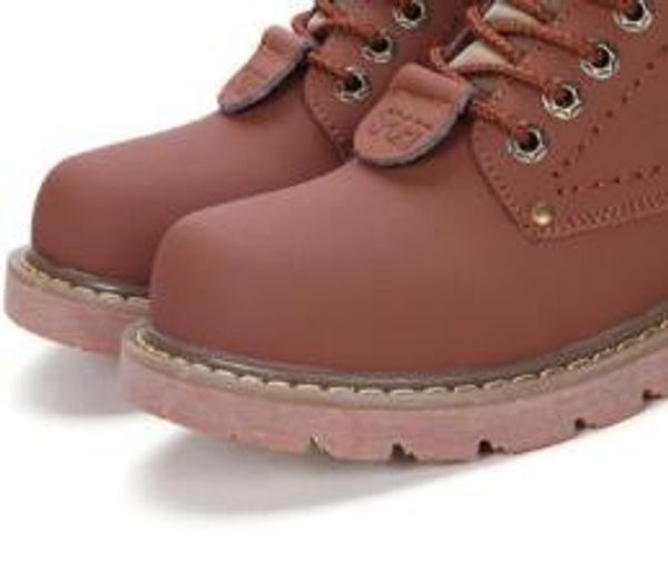 

ther rhubarb boots british style plus velvet warm winter martin boots, Black