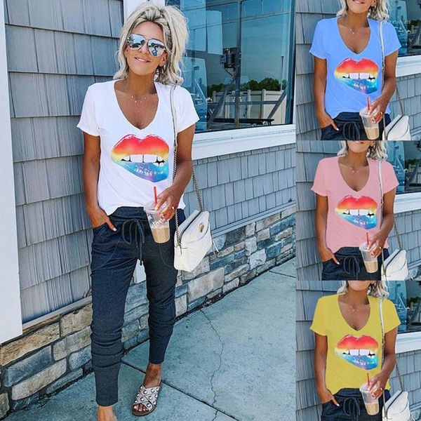 

повседневные топы мода офис леди уличная одежда тройники женщины лето цифровой печати футболка дизайнер круглый вырез тонкий, White