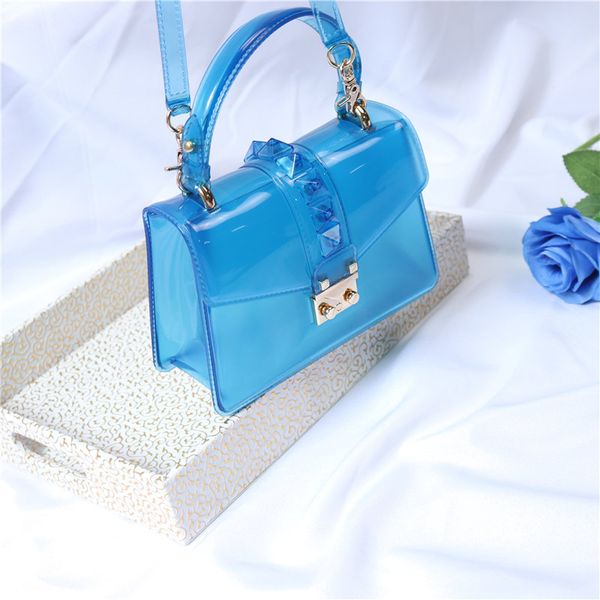 

2020 summer new pvc material candy color matching jelly bag handbag lady shoulder bag