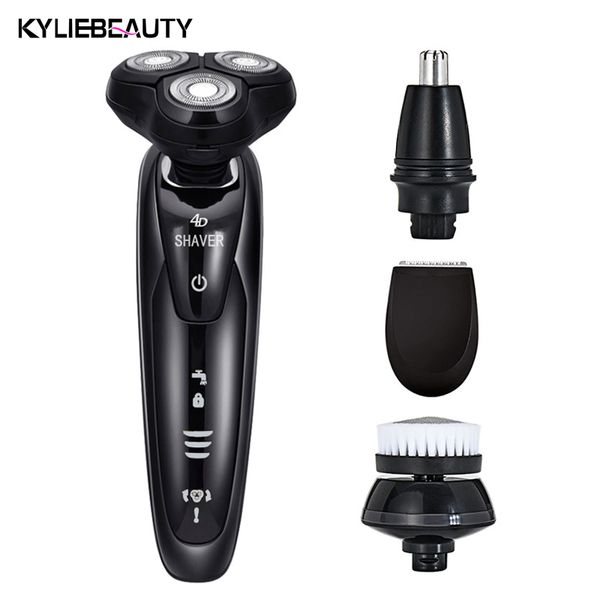 

4d rotary male electric shaver wet dry electric razor for men rechargeable beard shaving machine face shaver home travel