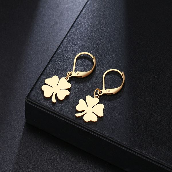 

dotifi earrings for women lucky clover stainless steel gold silver earrings engagement jewelry birthday party gift x1
