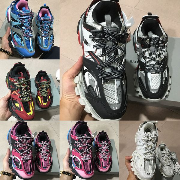 

new fashion triple s track trainers men's sports running shoes designer clunky sneakers black orange ladies walking luxury paris dirty