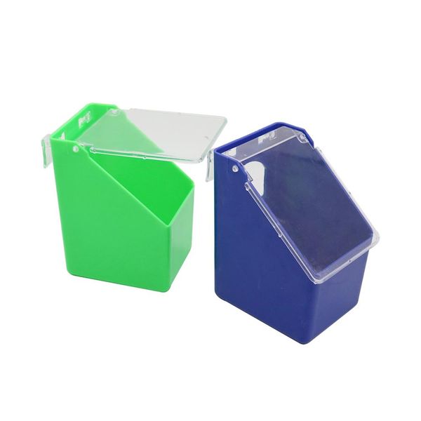 

1 pcs birds cage hanging feeding box with cover pigeon parrot quail food water feeder cage accessories pet supplies