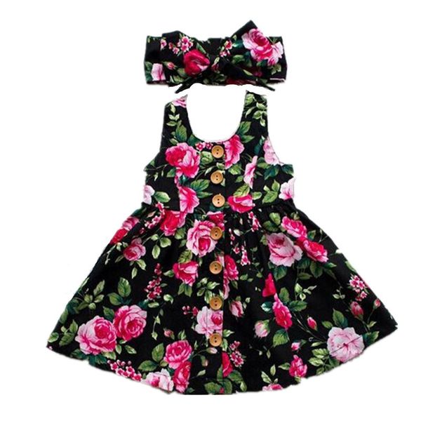 

2020 baby new flower vest children dress kids dresses for girls christmas toddler summer clothes appliques cute, Red;yellow