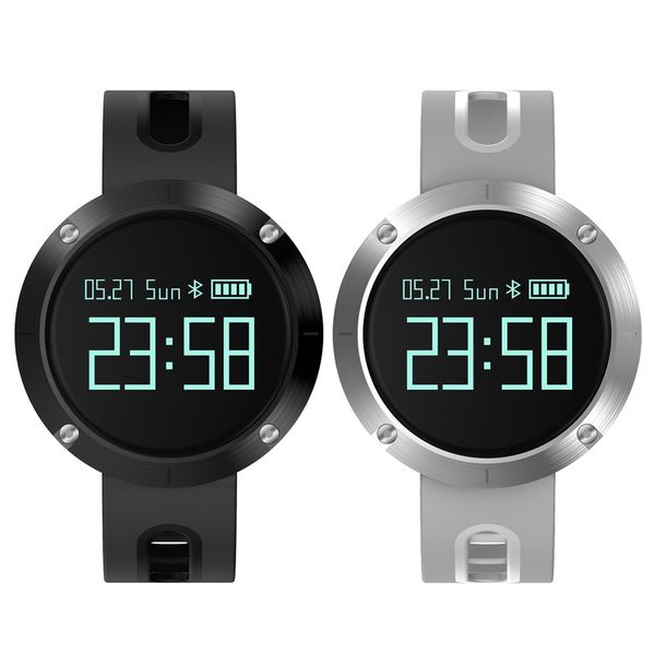 

dm58 smart bracelet sport smart bracelet sleep monitor pedometer coeur de la, Slivery;brown