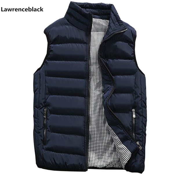 

mens jacket sleeveless vest winter fashion casual slim coats brand clothing cotton-padded men's vest men waistcoat big size 666, Black;white