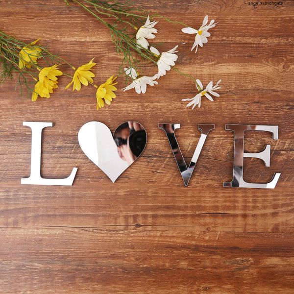 

letter wall stickers diy 3d stickers home creative living room wall decor eva foam with mirror acrylic wall stickers