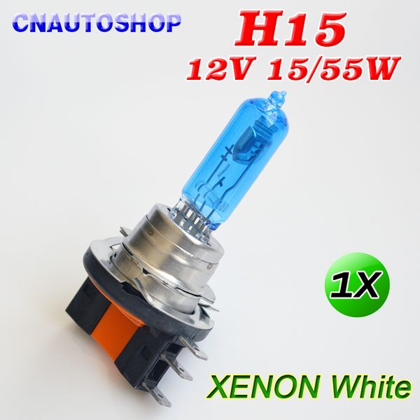 

hippcron h15 halogen lamp 12v 15/55w 5000k super white dark blue glass auto headlights car bulb
