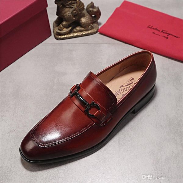 

19ss genuine leather mens footwear pointed toe lace up wedding party luxury formal dress male derby shoes black yecq1