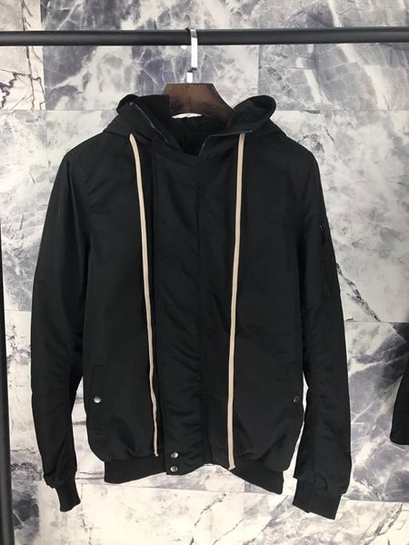 

fall and winter men black mastodon hooded bomber jacket, Tan;black