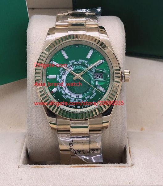 

new luxury watches 42mm green dial 326933 asia 2813 automatic mechanical mens watch watches, Slivery;brown