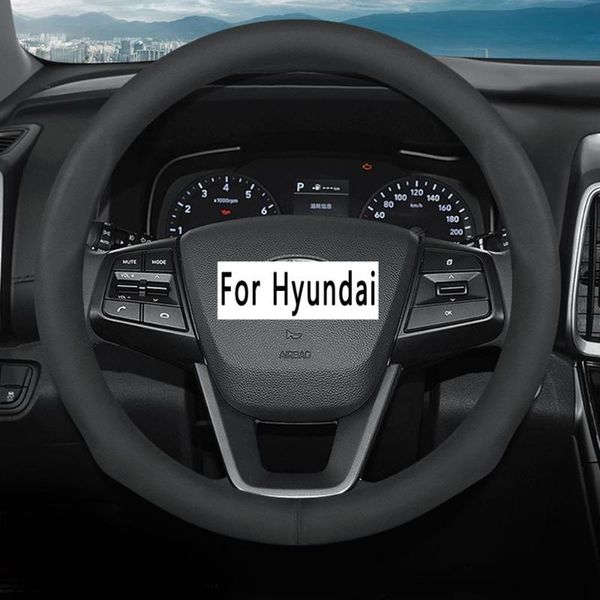 

автомобиль замши руль обложка 38см для гранд i10 i20 i30 i40 ix20 gt ioniq veloster xcent genesis coupe elantra