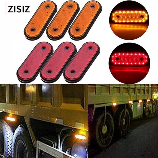 

10pcs amber markerings light side marker led 24v trusk lamp pickup truck side marker lights for truck trailer accessories