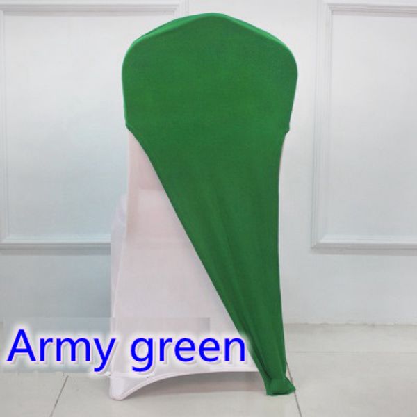 

army green color spandex chair cover lycra cap half cover wedding party l banquet decoration stretch elastic chair