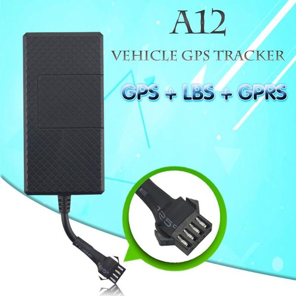 

a12 gps tracker for vehicle 850/900/1800/1900mhz gps tracking device with vibration/power-off /displacement /over speed alarm