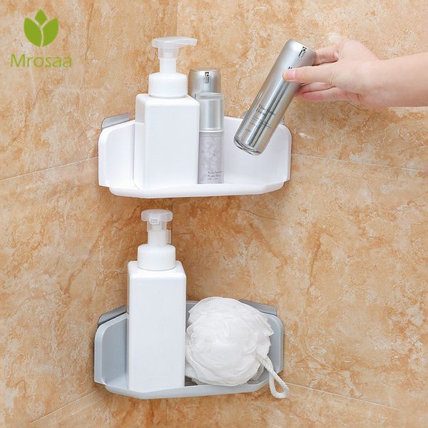 

mrosaa 3 colors suction cup corner shelf bathroom shampoo shower shelf holder organizer kitchen storage rack container