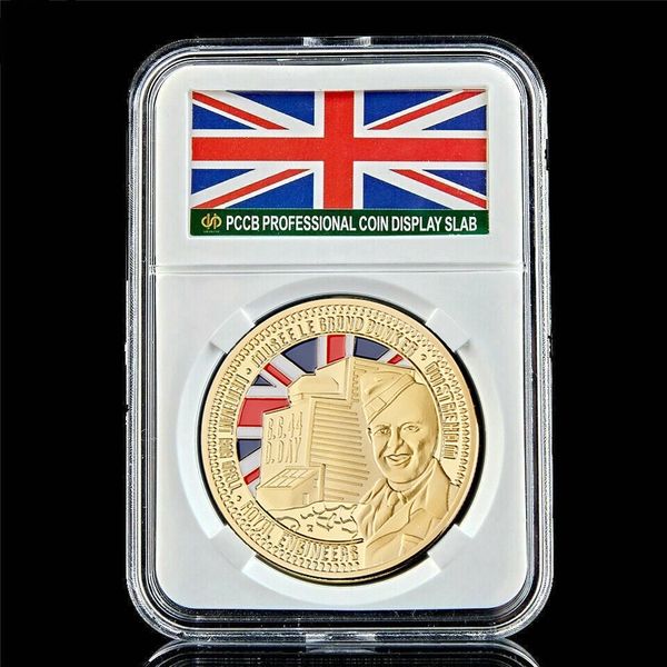 

Royal Engineers Commemorative Coins Sword Beach 1oz Gold Plated Souvenir Coin Collectors Collection W/pccb Box