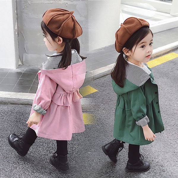 

baby girls windbreaker new korean jackets for girls trench coat raincoat kids outerwear coat for jacket children clothes, Blue;gray