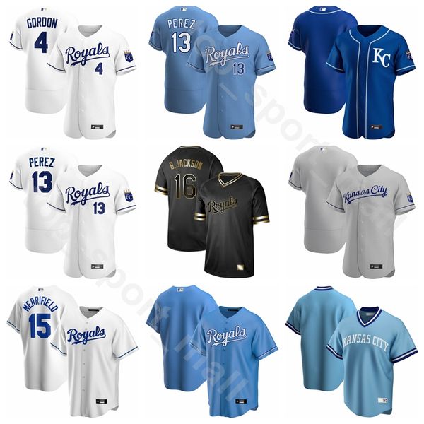 

new 2020 baseball man woman kids 41 danny duffy jersey 27 adalberto mondesi 56 brad keller 65 jakob junis 13 salvador perez cooperstown, Blue;black