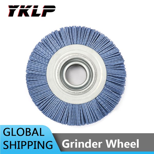 

6 /8 inch blue nylon abrasive wire polishing wheel for bench grinder 80 grit