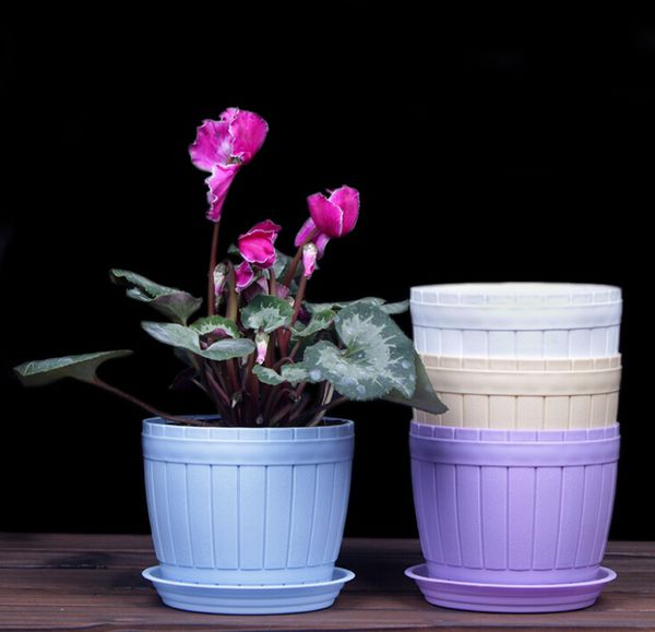 

wholesales wholesale imitation wood barrel wood grain resin flower pot environmentally friendly resin barrel flower pot green