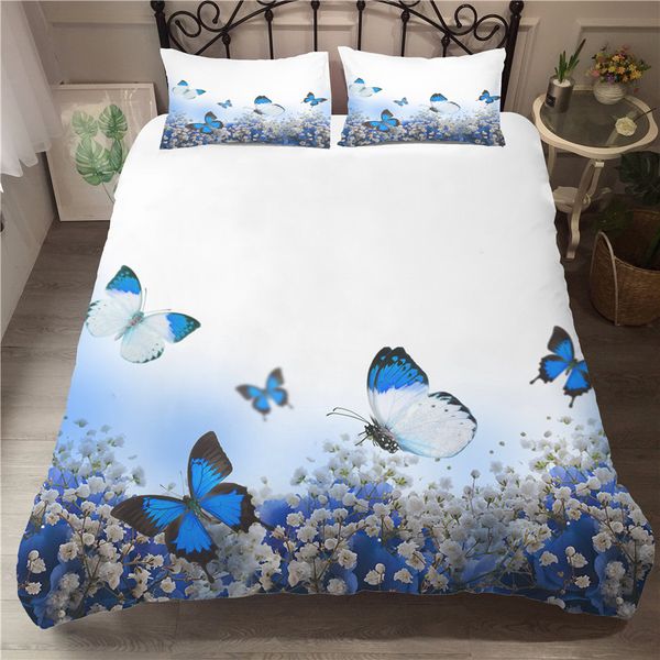 

a bedding set 3d printed duvet cover bed set butterfly home textiles for adults bedclothes with pillowcase #hd06