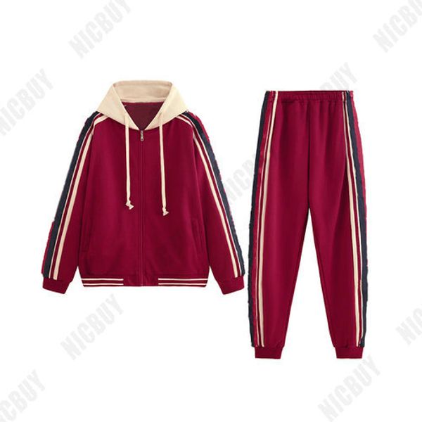 

designer brand version autumn men clothing fabric striped tracksuits hoodies hooded letter zipper suit sweatshirt coat sweatsuit, Gray
