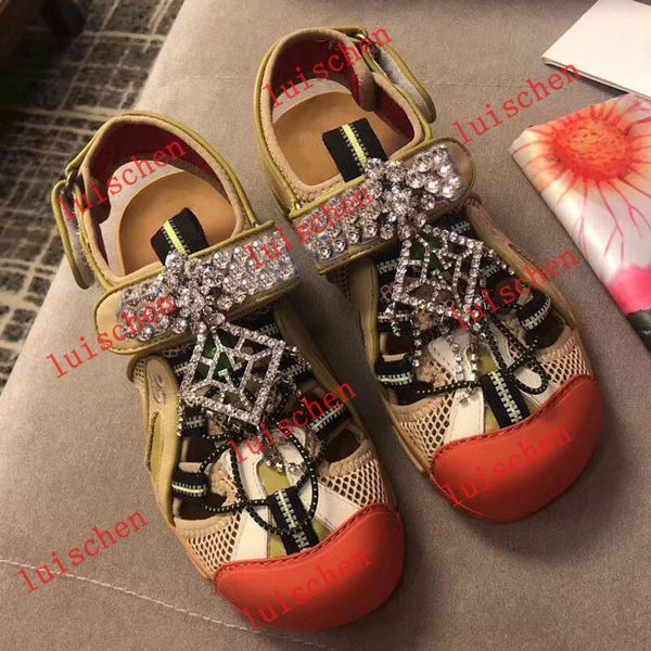 

women sandals with dust bag shoes print slide summer fashion wide flat sandals slipper brand fashion designer women shoes, Black