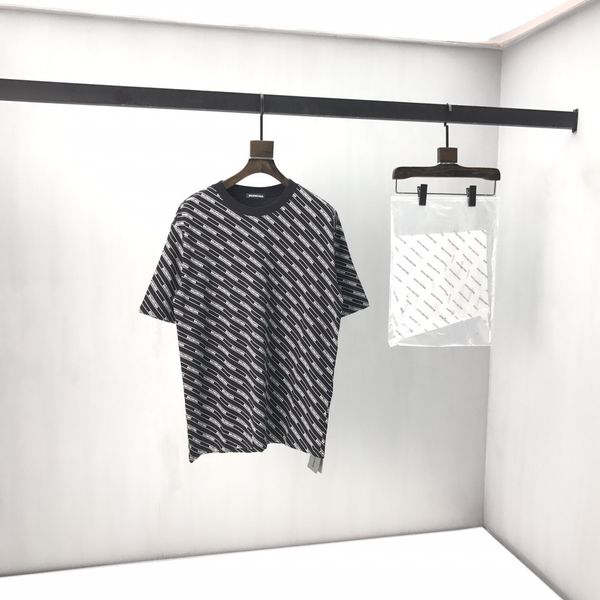 

2020ss spring and summer new high grade cotton printing short sleeve round neck panel t-shirt size m--xl-xxl-xxxl shirt tees size, White;black