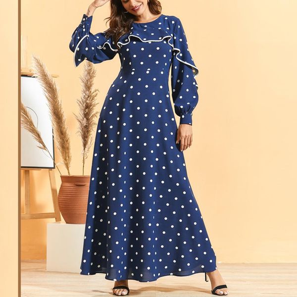 

casual dresses [ewq] 2021 spring summer arrivals o-neck cloak sleeves high waist women patchwork ruffles pleated dress aw33417m, Black;gray