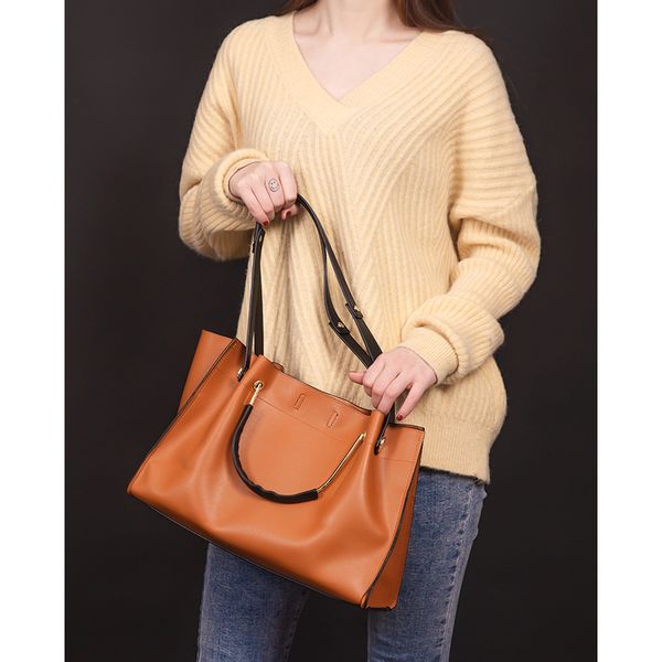 

female bag new simple japanese one-shouldered handbag pu tote bag large capacity autumn and winter leisure bag