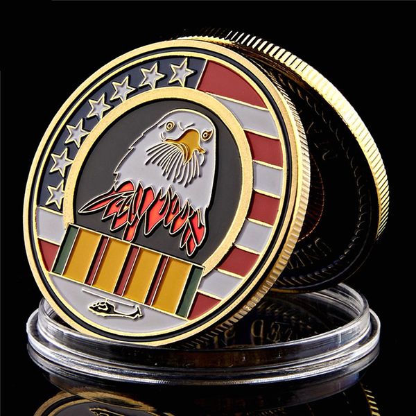 

Welcome Home Brother Gold Plated Commemorative Challenge US Army Gold Eagle Coin Art Collectible Home Decoration