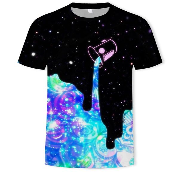 

menssummer fashion color ink-jet digital printing short-sleeved t-shirt men, White;black