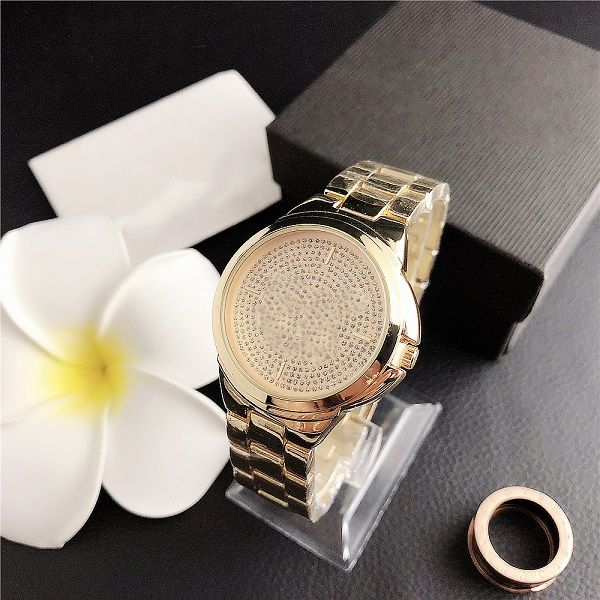 

luxury women's watch diamond casual m quartz watch royal oak folding buckle 7284zm ing, Slivery;brown