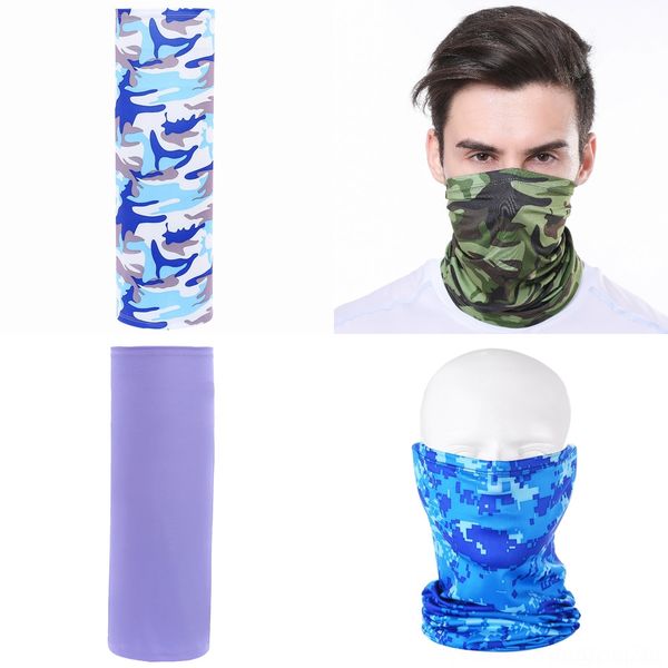 

ojn1r 2020 new camouflage cycling fishing scarfs bandanas ciclismo neck warmer mask windproof camo bandana man face scarfs headwear, Black