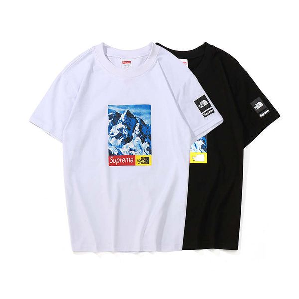 

italian designer men brand tshirt air counter luxury fashion tshirts printing leisure t-shirt loose pants wild xxx-l/supreme, White;black