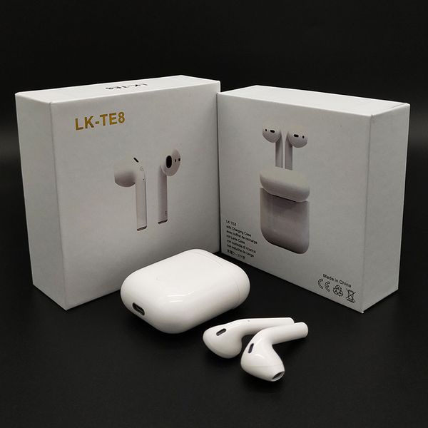 

Highest quality LK-TE8 Wireless Bluetooth Headphones Earbuds Earphones with Charging Box Bluetooth Earbuds for iPhone X IOS