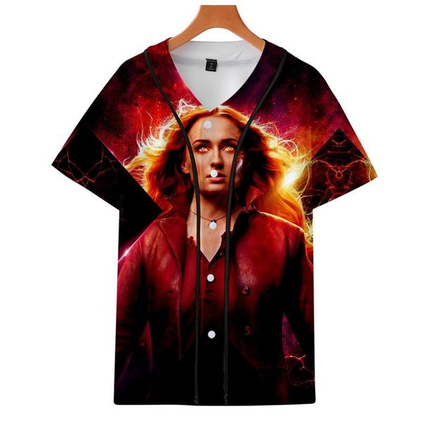 

marvel character 3d print mens cardigan summer designer o neck button short sleeve hoodies thin baseball clothing, Black