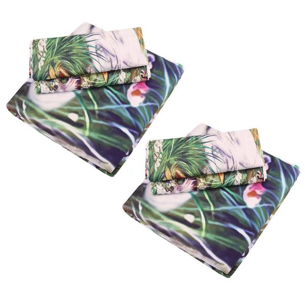 

100% polyester quilt cover pillow case grassland animal printing bedding set duvet cover