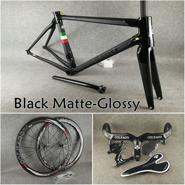 

italian flag black colnago c60 carbon road frames handlebar saddle water bottle cages 50mm carbon wheels novatec a271 hubs ing