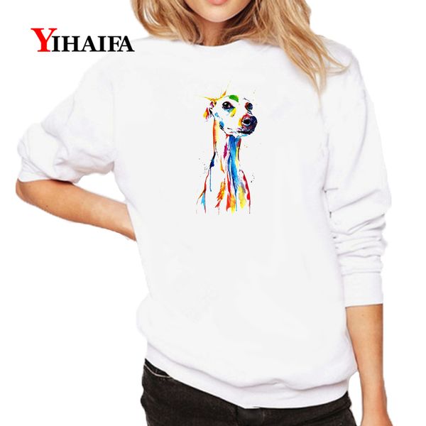 

stylish hoodie women harajuku 3d print graphics dog pullover funny animal sweatshirts casual creative tracksuit, Black