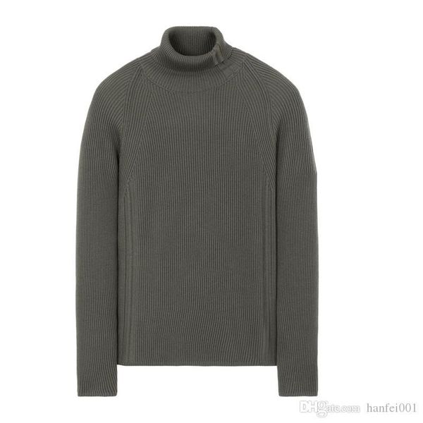 

19fw 542c2 turtleneck wool sweater t0ney high collar crewneck sweater knitting pullover men women fashion solid color sweatshirt hfymwy3, Black